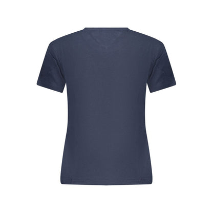 Blue Cotton Women T-Shirt