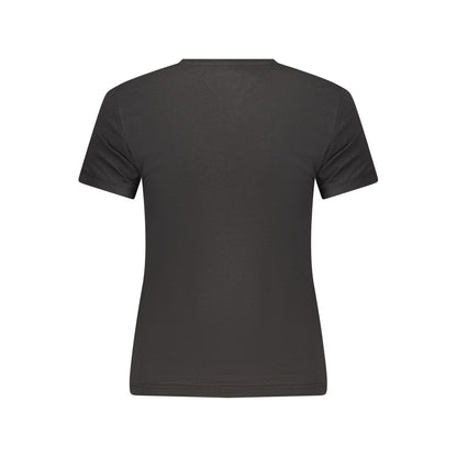 Black Cotton Women's T-Shirt