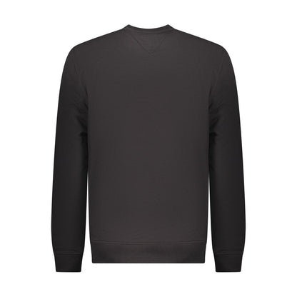 Black Cotton Men Sweatshirt