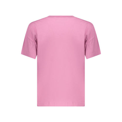 Pink Cotton Women T-Shirt