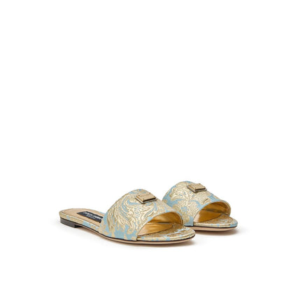 Blue Polyester Slippers