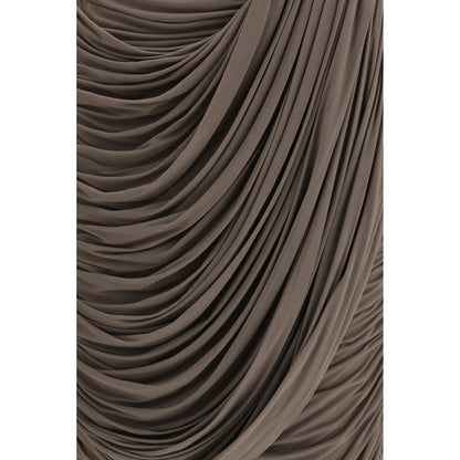 Brown Copper Midi Skirt