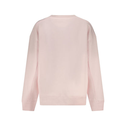 Pink Cotton Women Sweatshirt