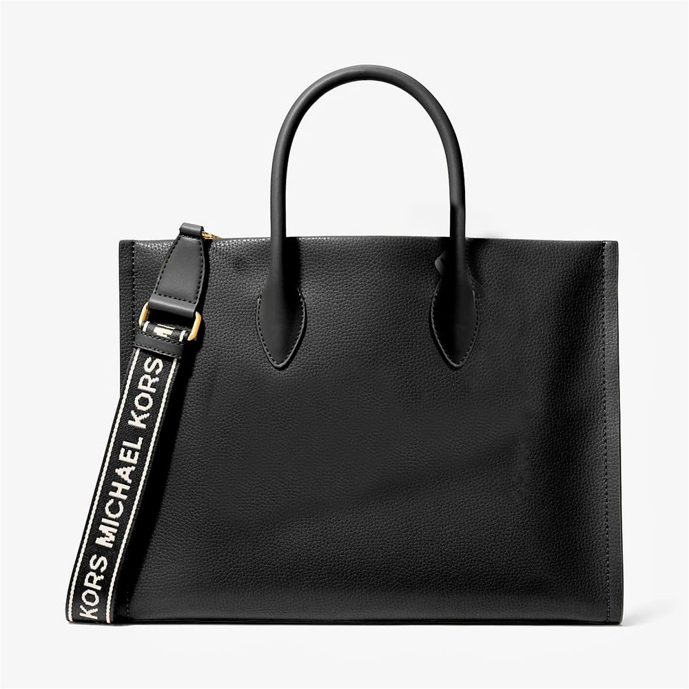Black Leather Tote Bag