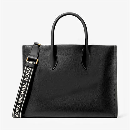 Black Leather Tote Bag
