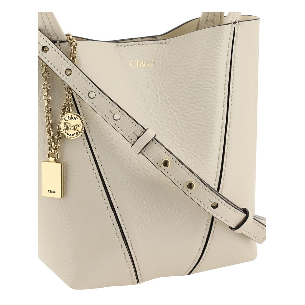 Beige Calf Leather Bos Taurus Shoulder Bag
