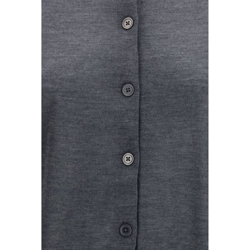Gray Cashmere Cardigan