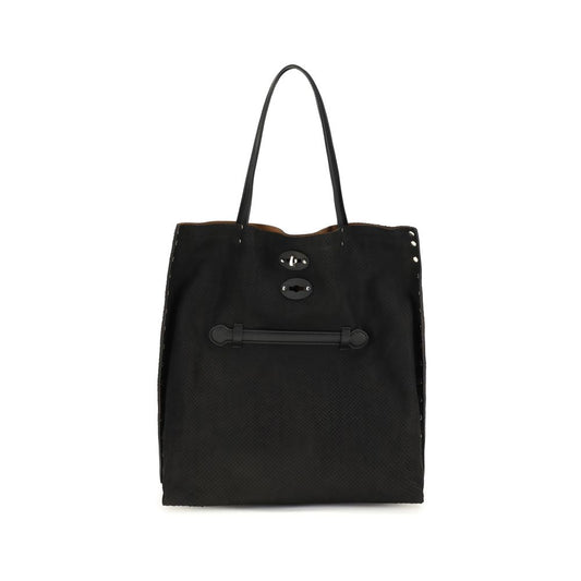 Black Calf Leather Bos Taurus Handbag
