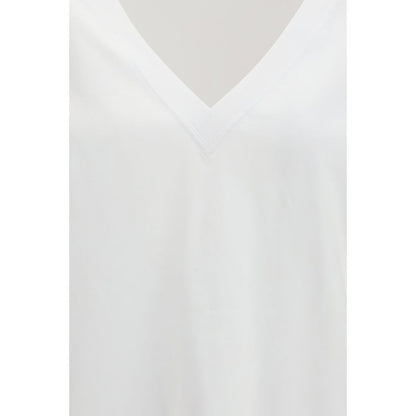 White Cotton Long Sleeve T-Shirt