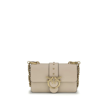 Beige Calf Leather Bos Taurus Shoulder Bag