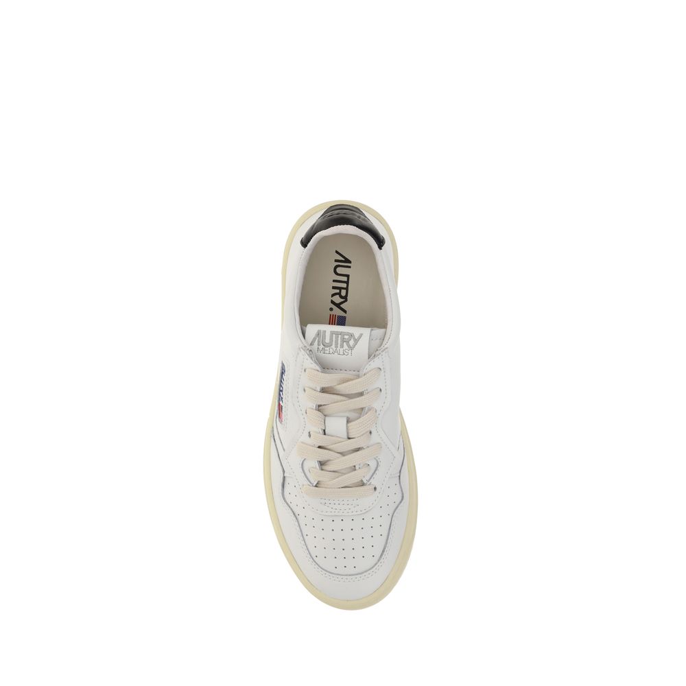 White Calf Leather Bos Taurus Low Top Sneakers