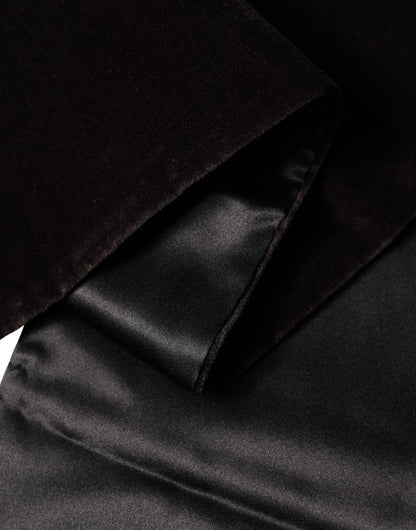 Black Silk Fringe Neck Wrap Foulard 139.5cm x 15.5cm Scarf