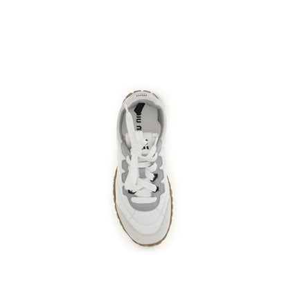 White Polyamide Athletic Sneakers