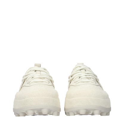 Beige Leather Sneakers