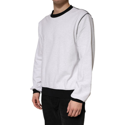 Light Grey Cotton Crewneck Sweatshirt Sweater