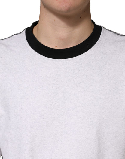Light Grey Cotton Crewneck Sweatshirt Sweater