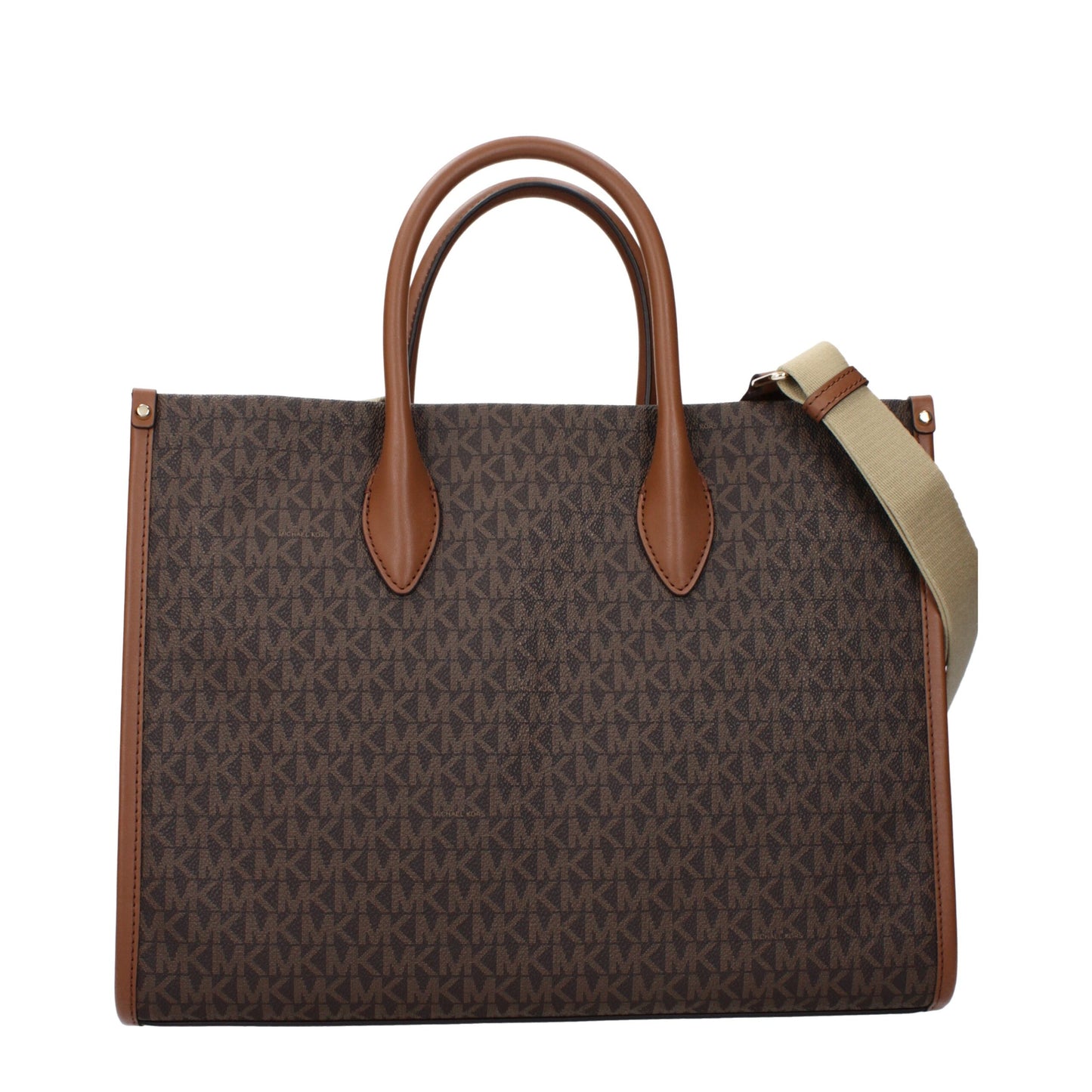 Brown Fabric Handbag