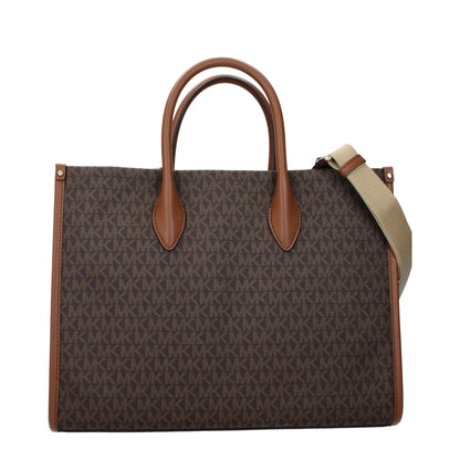 Brown Fabric Handbag