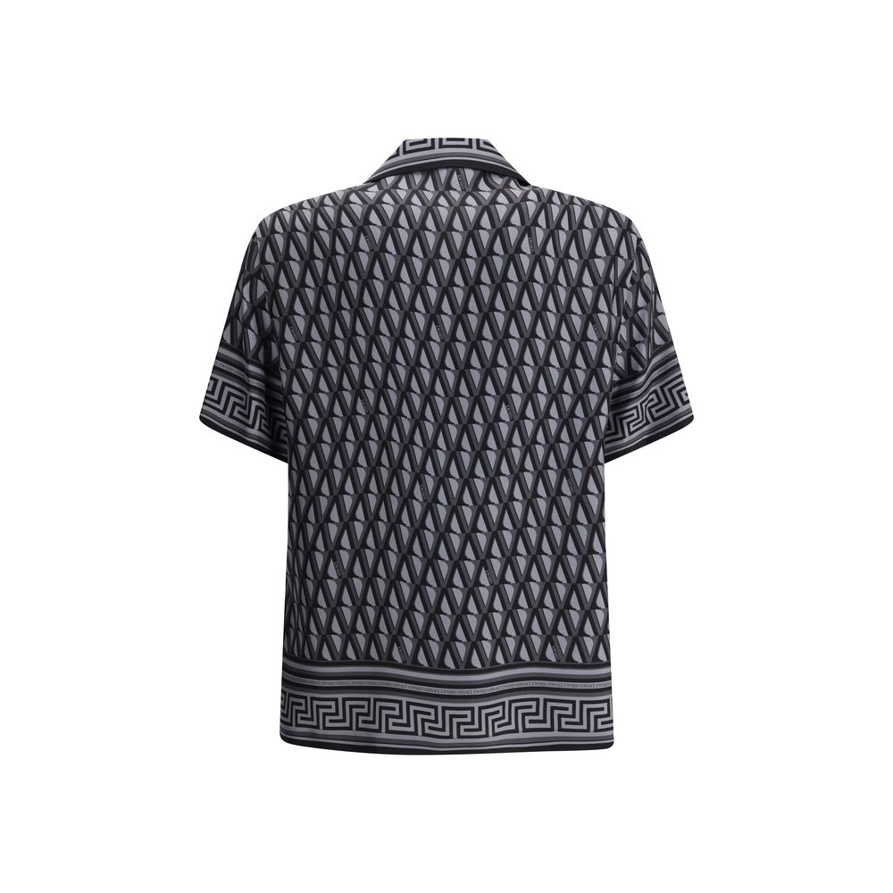 Gray Silk Pattern Shirt