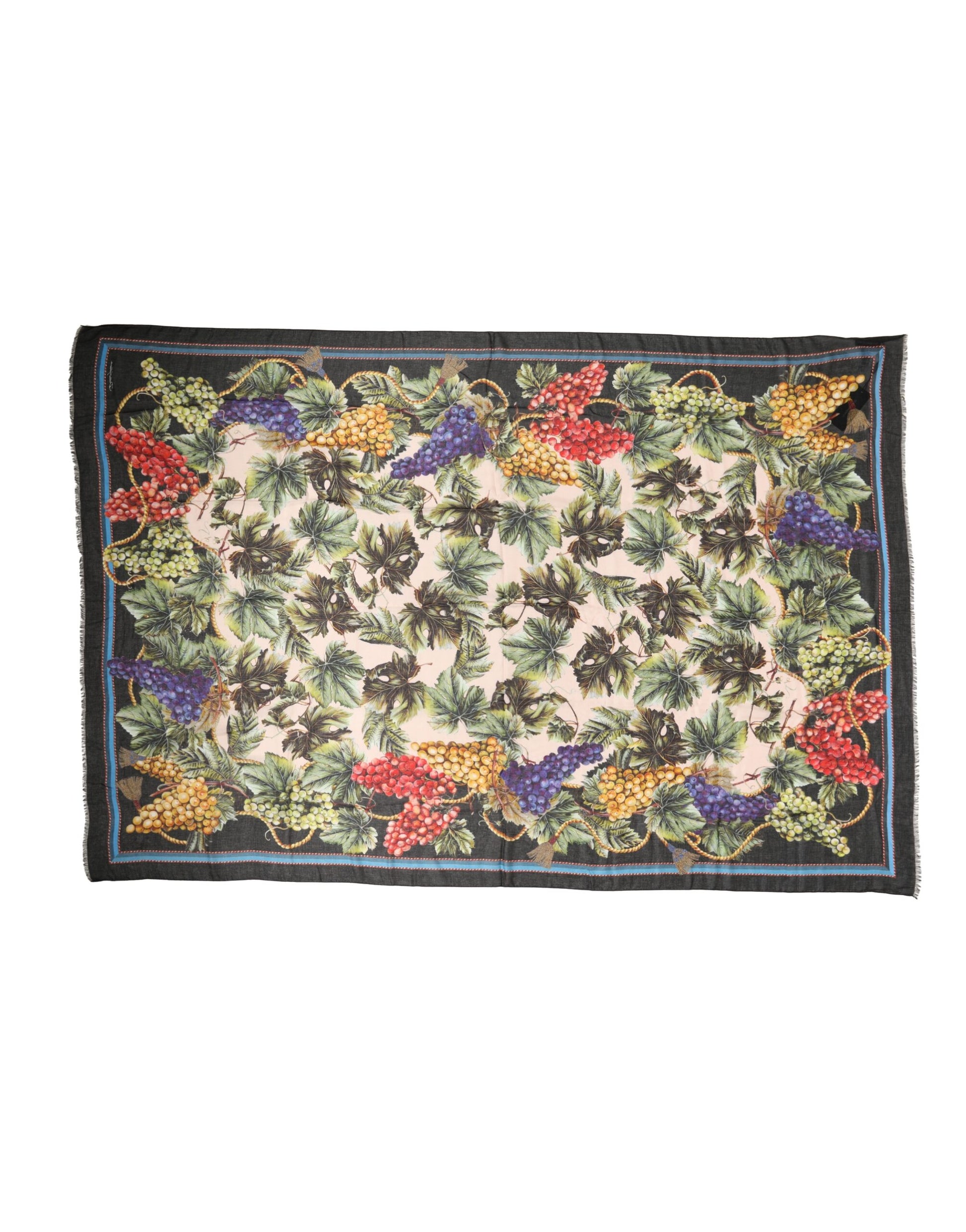Multicolor Grapes Print Wrap Shawl 196cm x 134cm  Scarf