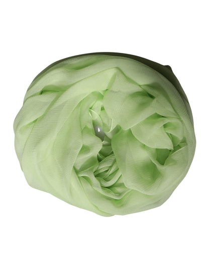 Light Green Silk Neck Wrap Stole 200cm x 134cm Scarf