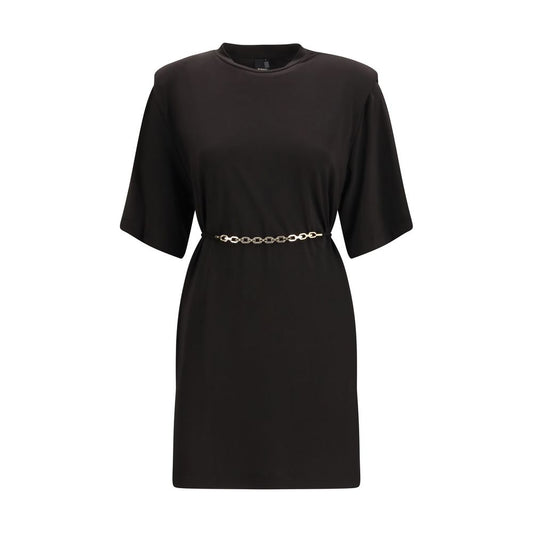 Black Acetate Casual Dress