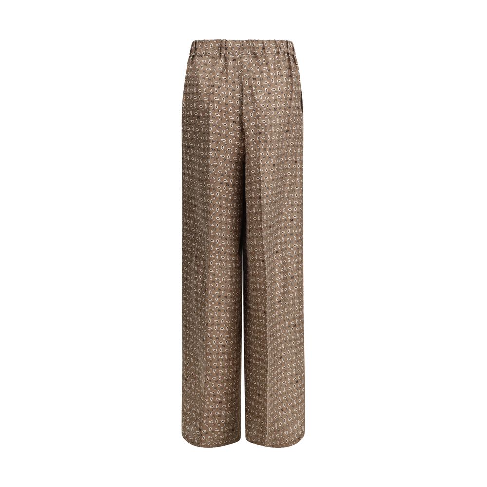 Multicolor Silk Pants