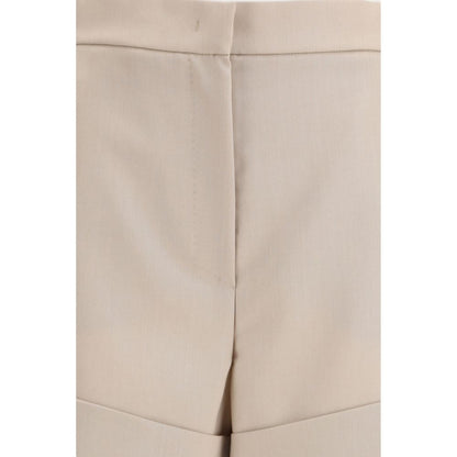 Bicolor Wool Bermuda Shorts