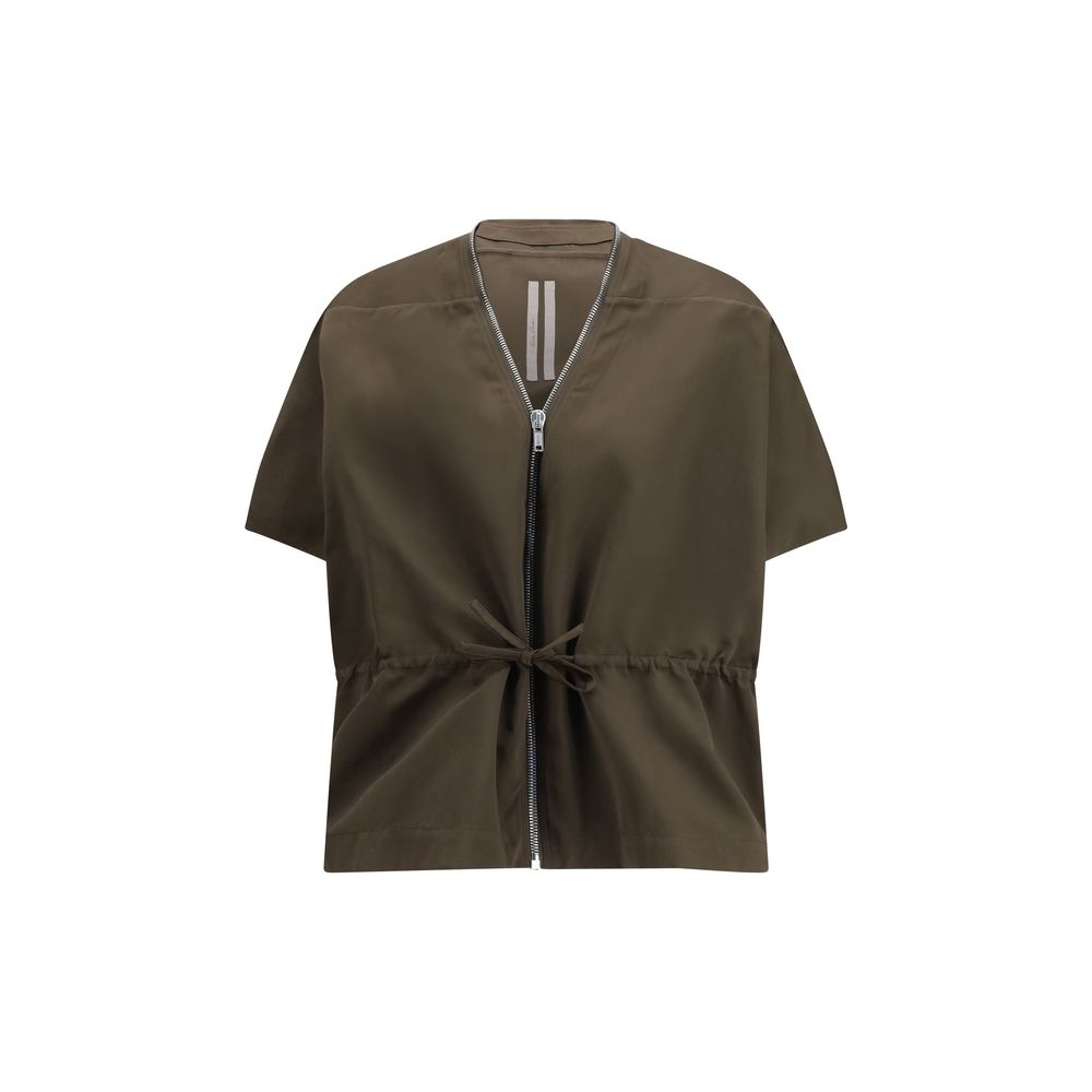 Brown Polyester Shell Jacket