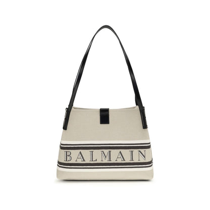 Beige Cotton Shoulder Bag