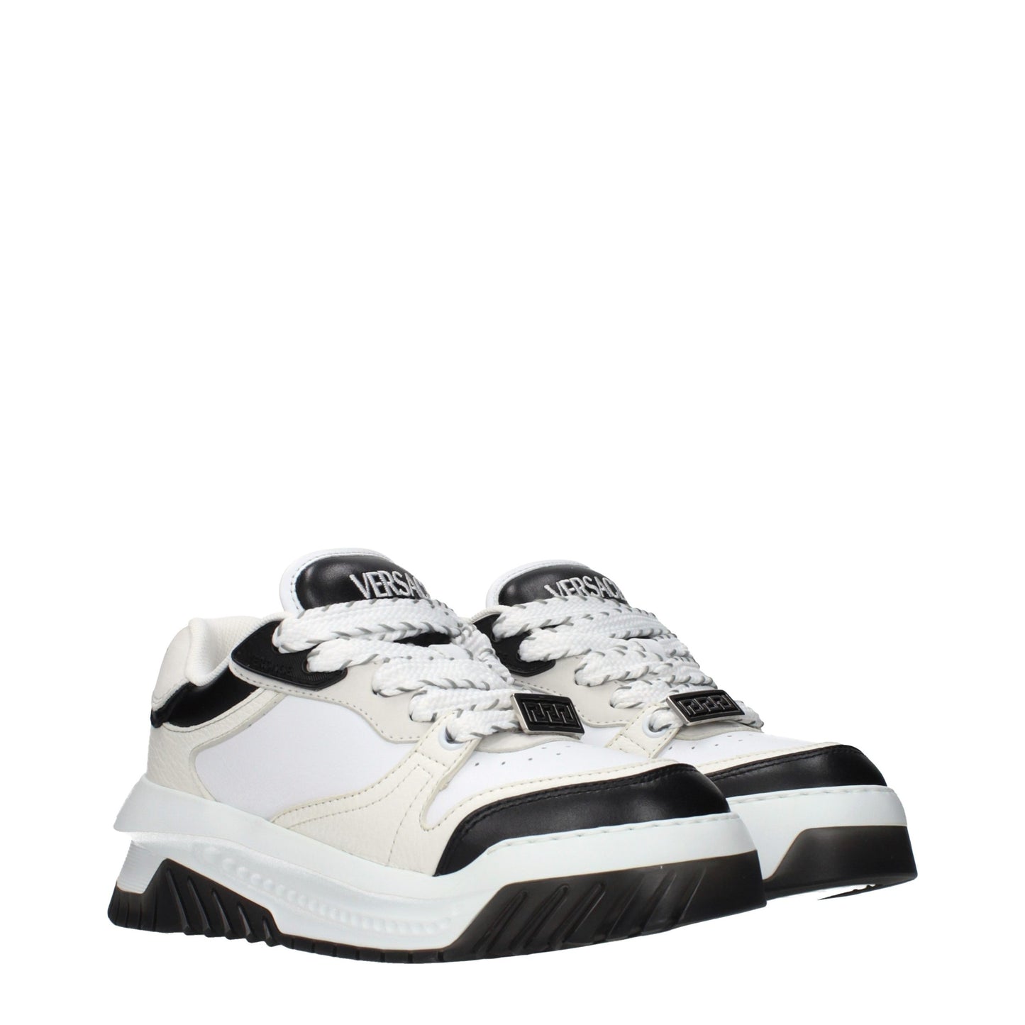 White Leather Low Top Sneakers