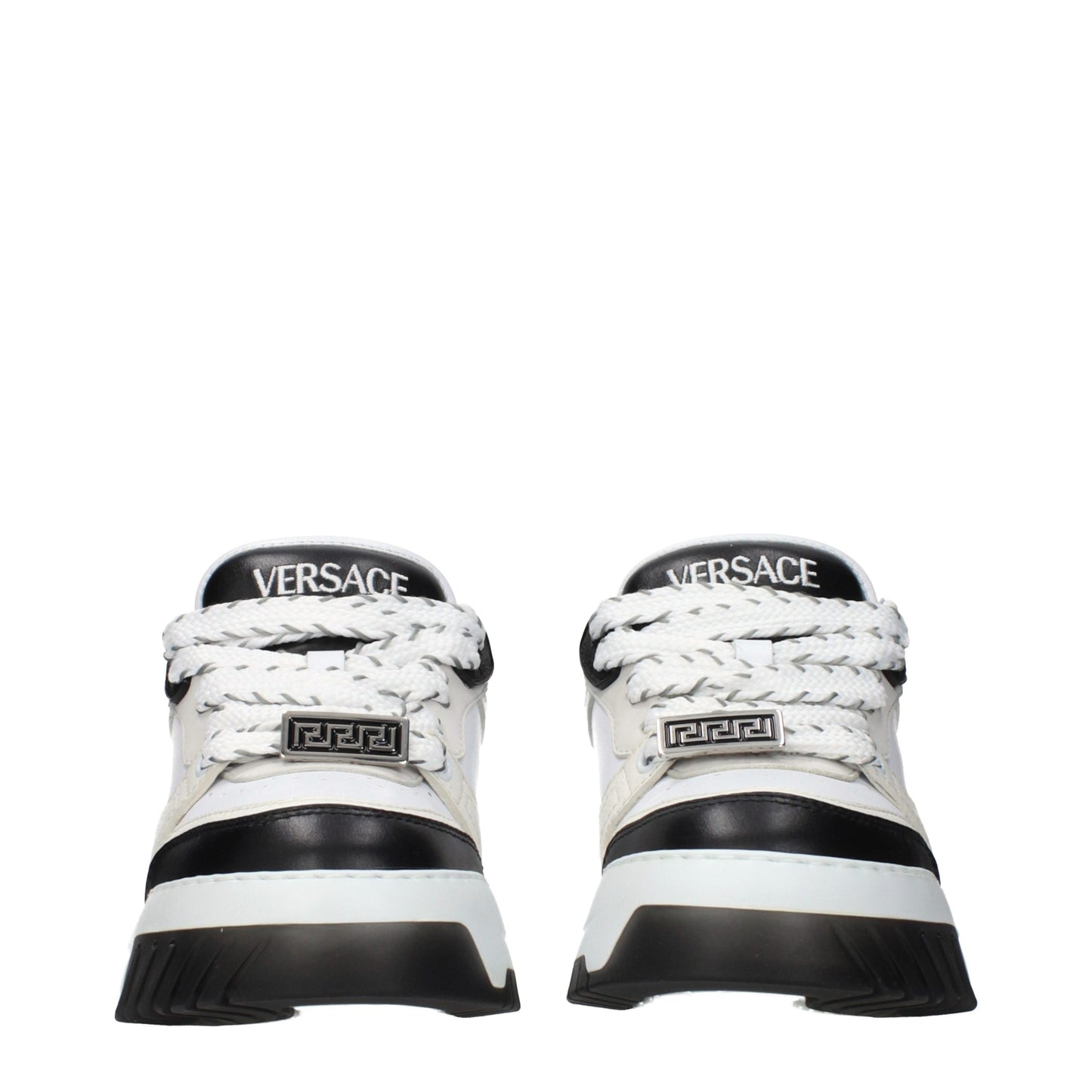 White Leather Low Top Sneakers