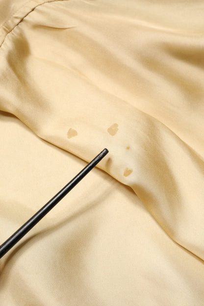 Yellow Silk Button Down Men Oversize Shirt