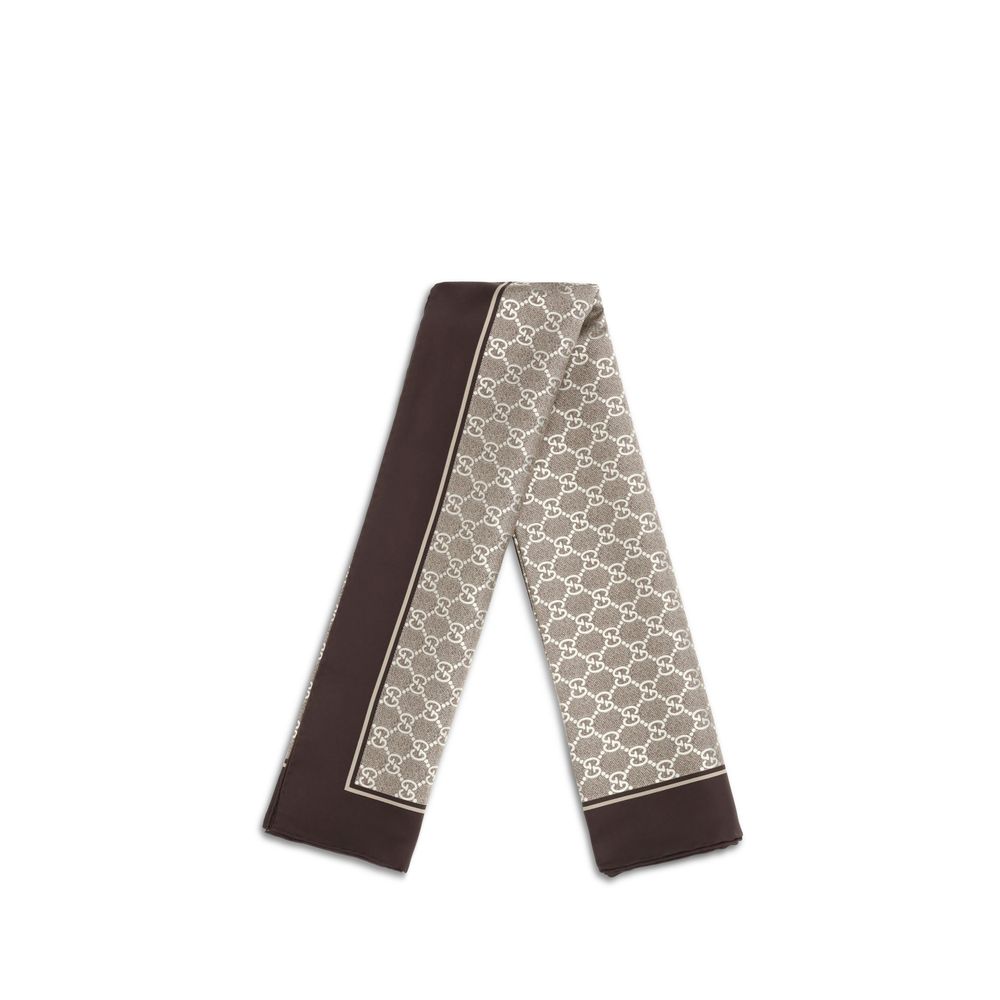 Beige Silk Scarf