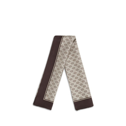 Beige Silk Scarf