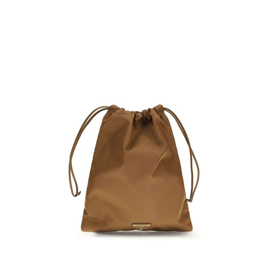 Brown Recycled Polyamide Clutch Bag
