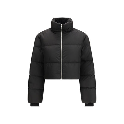 Black Polyester Full-Length Jacket