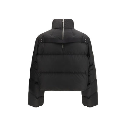 Black Polyester Full-Length Jacket
