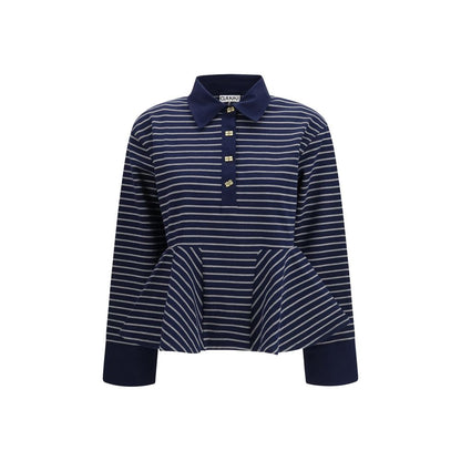Blue Cotton Polo Shirt