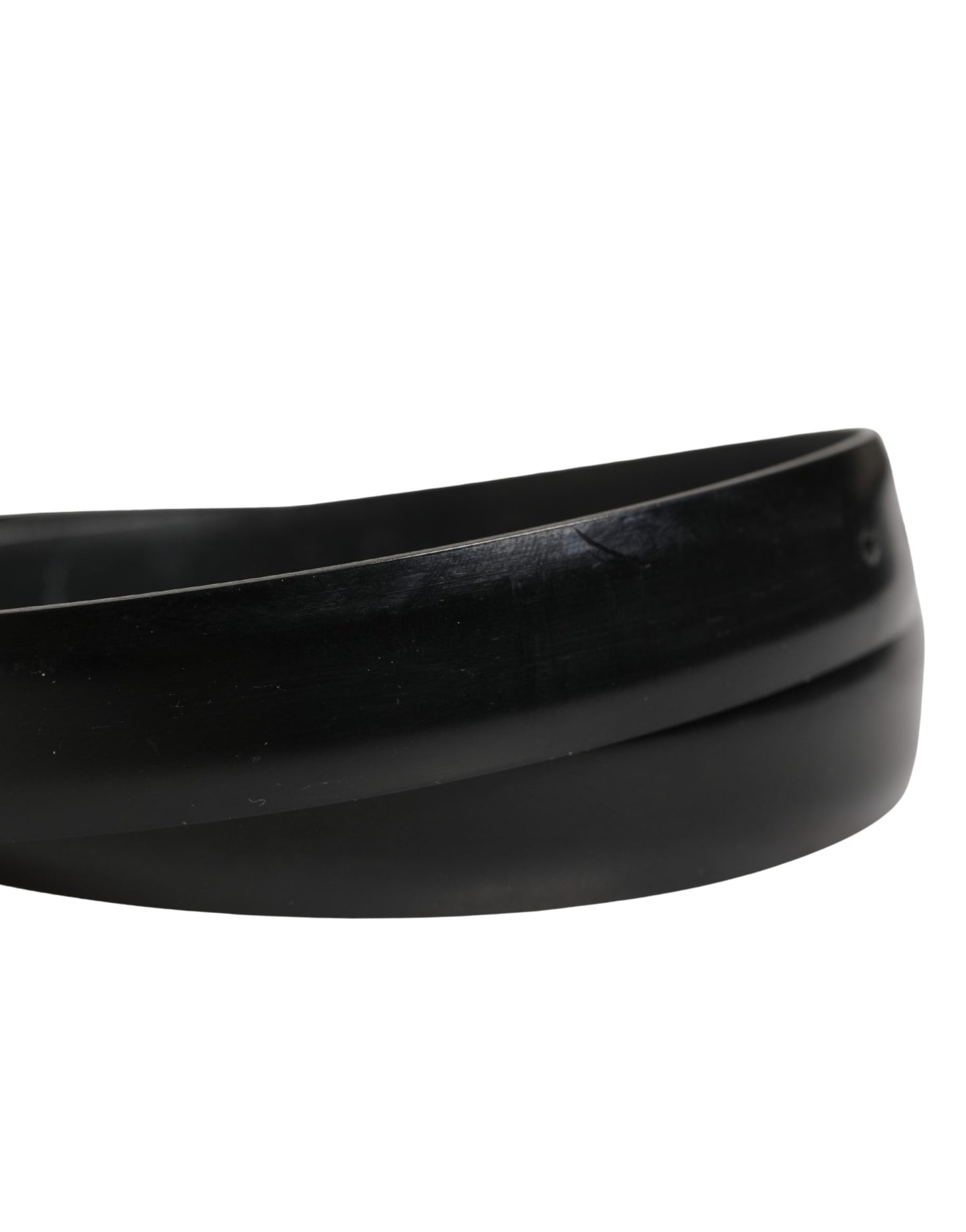 Men Black Classic Leather Metal Buckle Belt