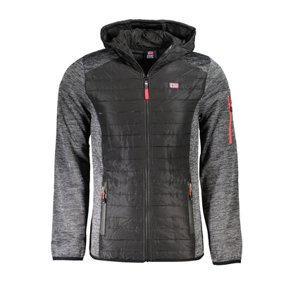 Grigio Polyester Men Jacket