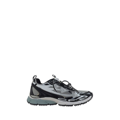 Gray Polyester Athletic Sneakers