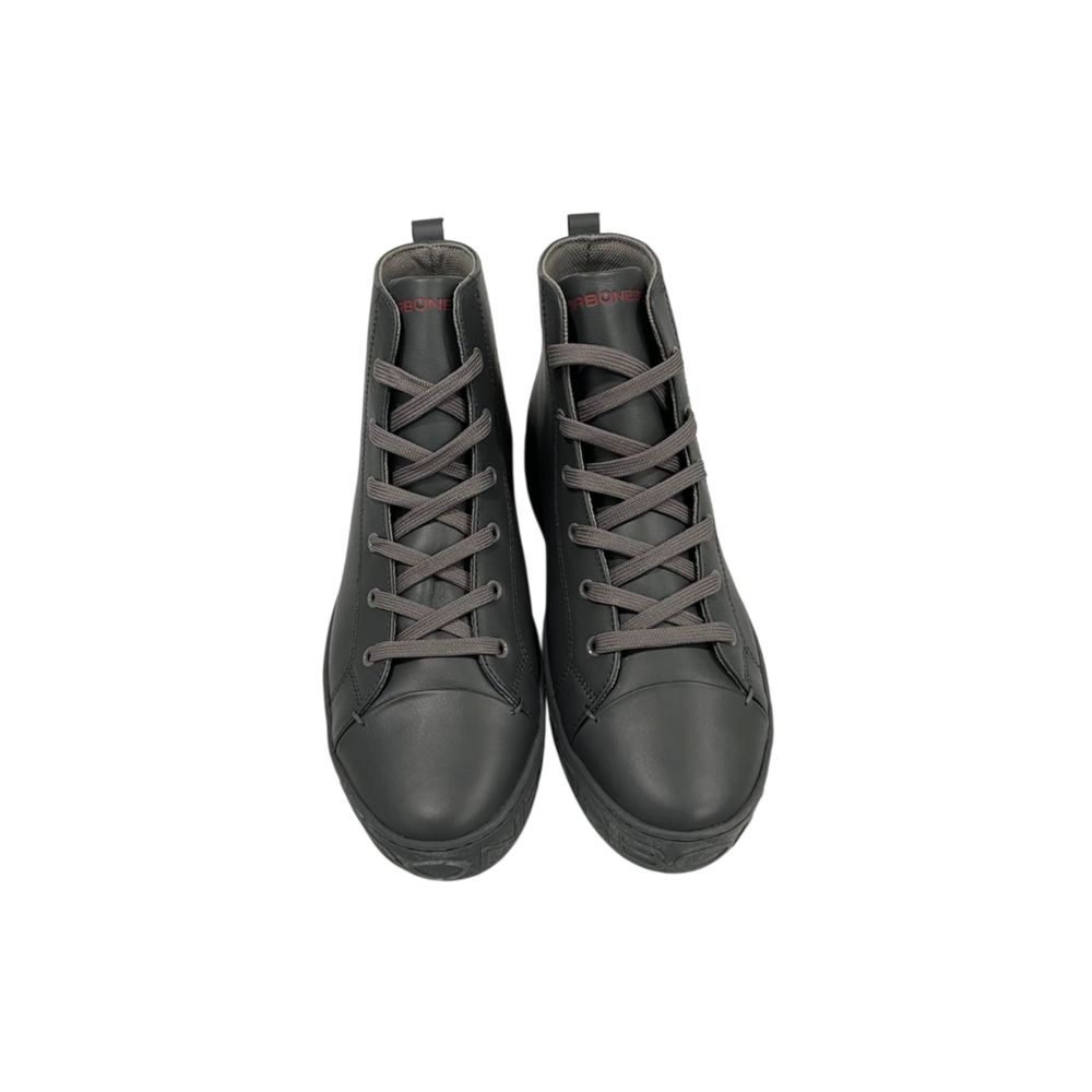 Grey Genuine Leather Men Sneaker