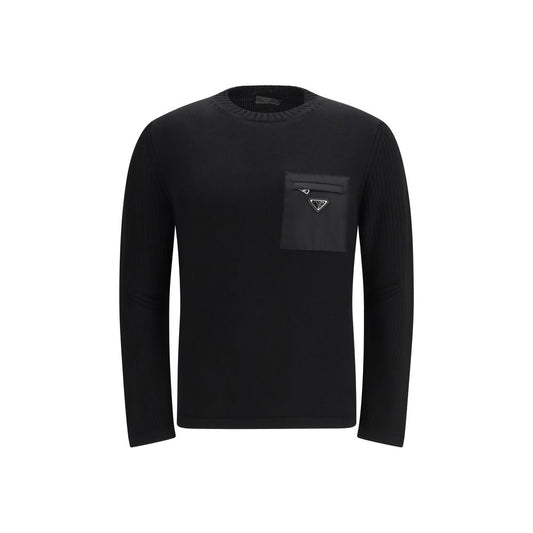 Black Wool Sweatshirt