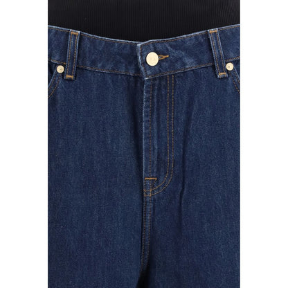 Blue Cotton Relaxed Fit Jeans
