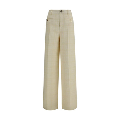 Beige Cotton Dress Pants