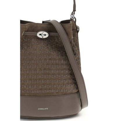 Brown Calf Leather Bos Taurus Backet Bag