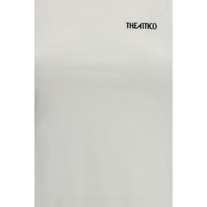 White Cotton Sleeveles T-Shirt