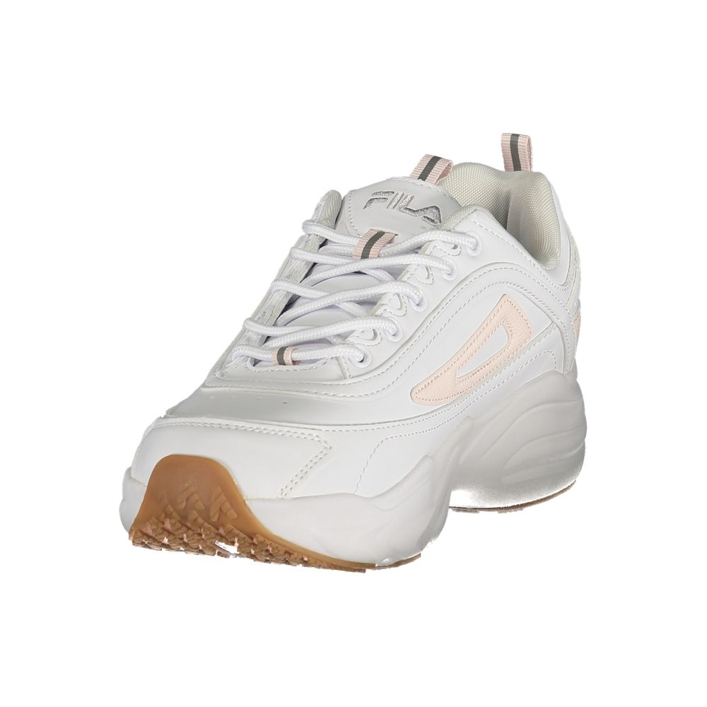 White Polyester Women Sneaker
