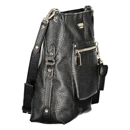 Black Polyurethane Women's Handbag